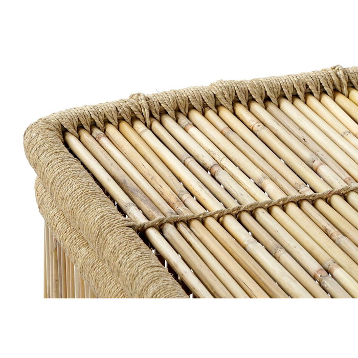 DKD Home Decor Set de 2 Cestas de Bambú y Cuerda Natural