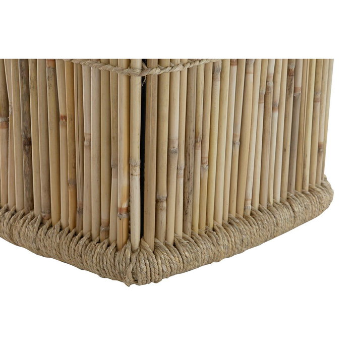 DKD Home Decor Set de 2 Cestas de Bambú y Cuerda Natural