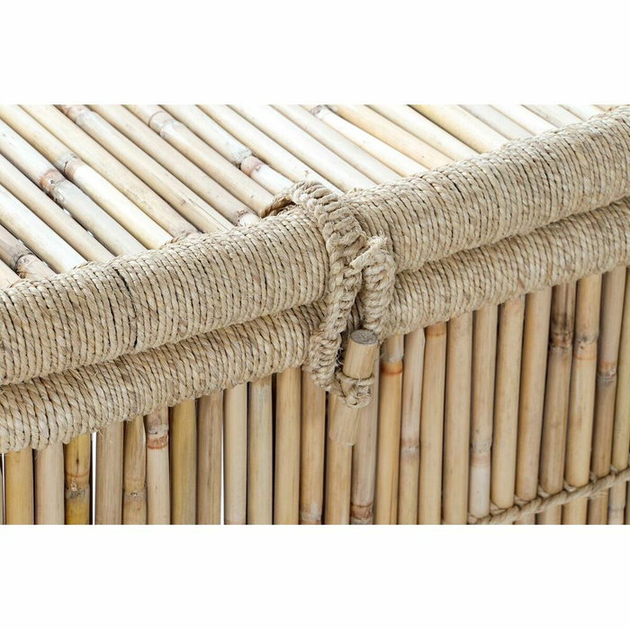 DKD Home Decor Set de 2 Cestas de Bambú y Cuerda Natural