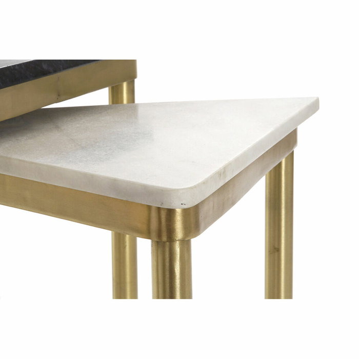 DKD Home Decor Set de 3 Mesas Auxiliares MESDA AUXI de Mármol