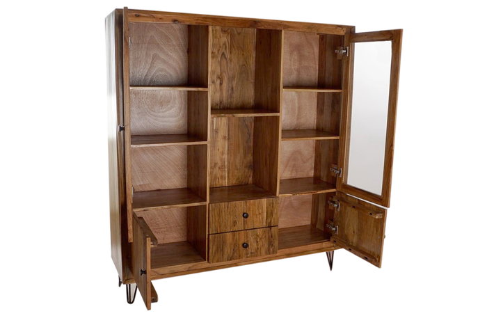 DKD Home Decor Vitrina Colonial Marron Negro 145 x 162 x 40 cm