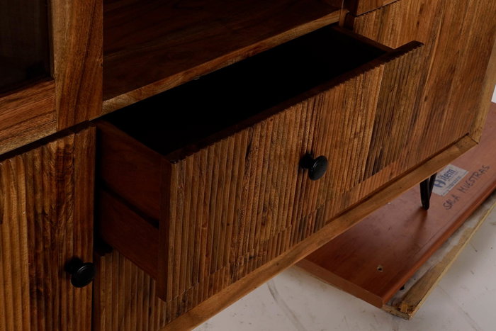 DKD Home Decor Vitrina Colonial Marron Negro 145 x 162 x 40 cm