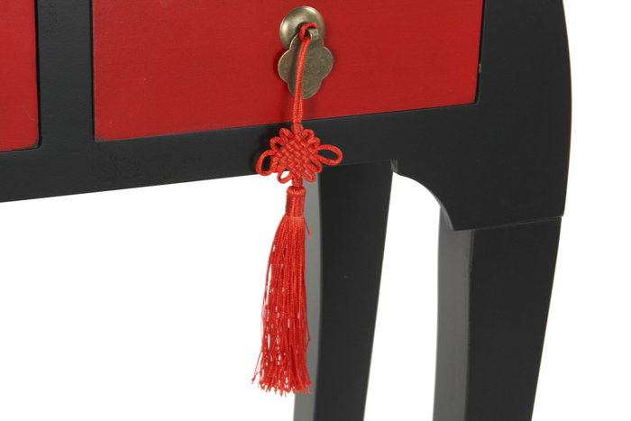 Consola Oriental DKD Home Decor Rojo Negro 27 x 80 x 96 cm Consola Oriental DKD Home Decor Rojo Negro 27 x 80 x 96 cm