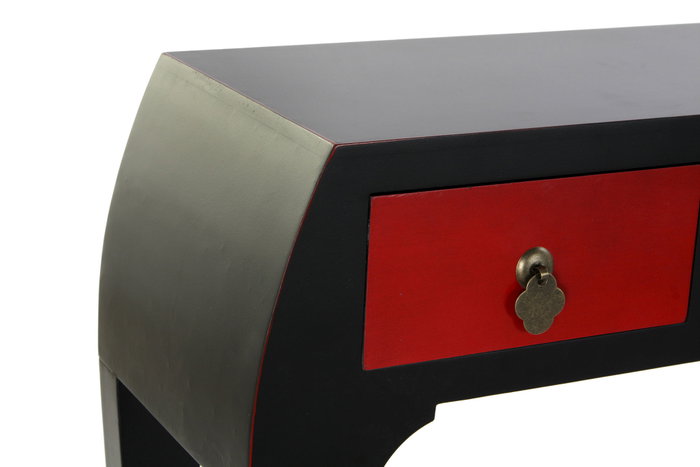 Consola Oriental DKD Home Decor Rojo Negro 27 x 80 x 96 cm Consola Oriental DKD Home Decor Rojo Negro 27 x 80 x 96 cm