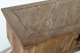 DKD Home Decor Mueble TV Estilo Alpino Natural Madera Reciclada 180x45x60 cm