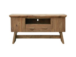 DKD Home Decor Mueble TV Estilo Alpino Natural Madera Reciclada 180x45x60 cm