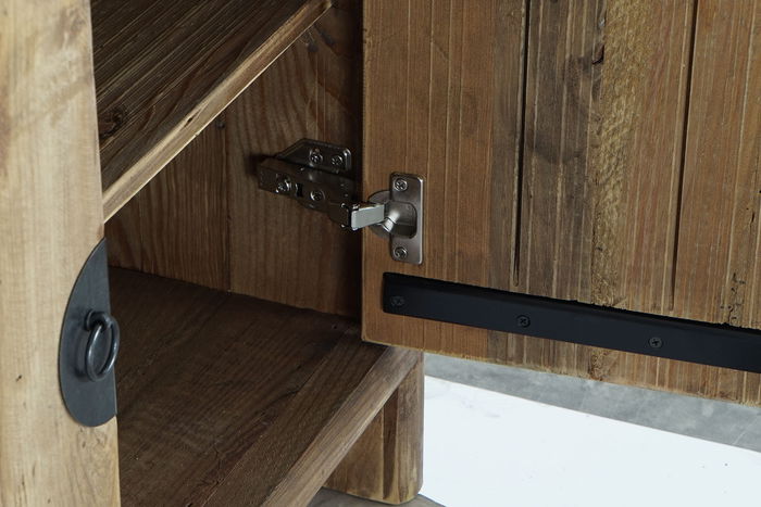 DKD Home Decor Buffet Oriental Marron Madera Reciclada 240 x 44 x 65 cm