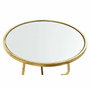 Mesa auxiliar DKD Home Decor Espejo Dorado Metal (41 x 41 x 64 cm)