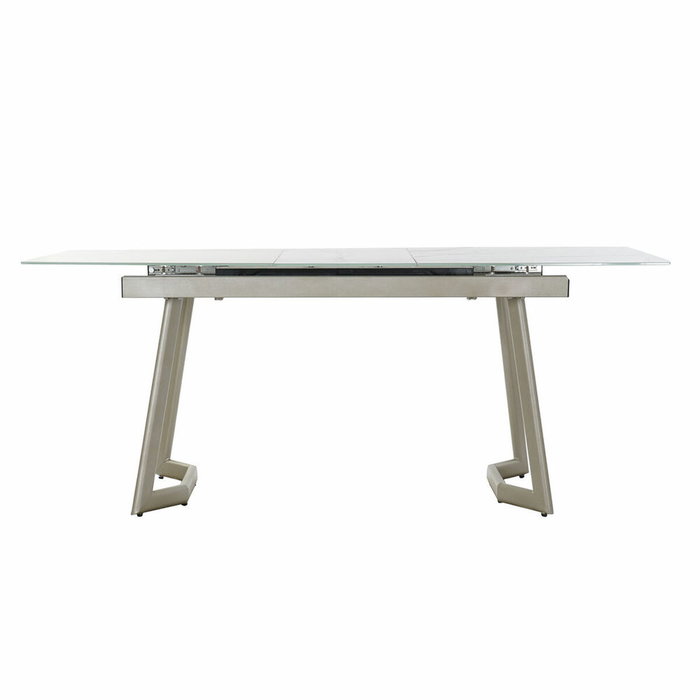 DKD Home Decor Mesa de Comedor de Cristal Extensible 140x80x76 cm