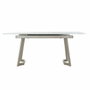 DKD Home Decor Mesa de Comedor de Cristal Extensible 140x80x76 cm