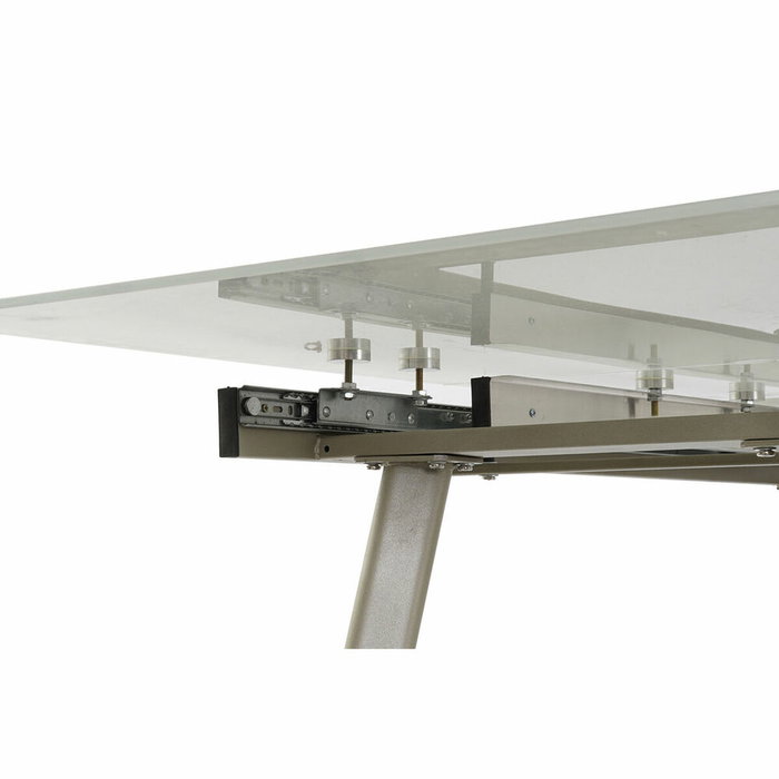 DKD Home Decor Mesa de Comedor de Cristal Extensible 140x80x76 cm