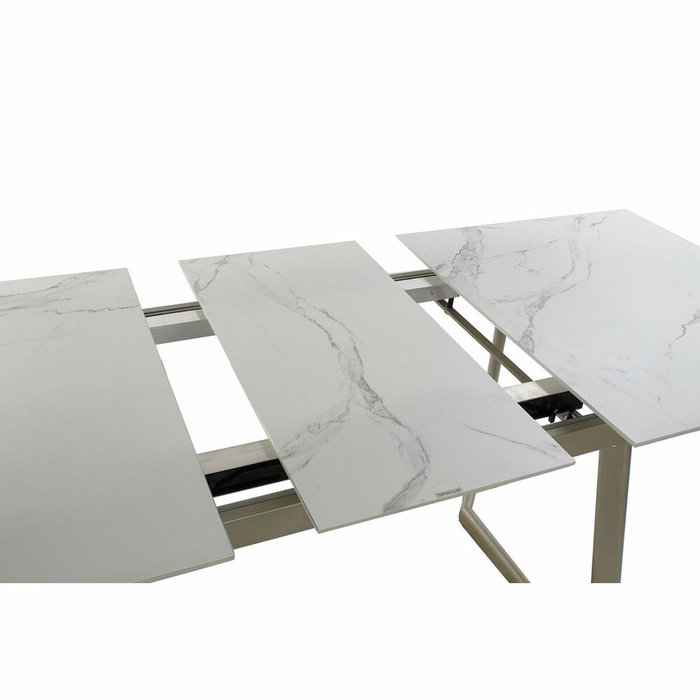 DKD Home Decor Mesa de Comedor de Cristal Extensible 140x80x76 cm
