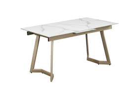 DKD Home Decor Mesa de Comedor de Cristal Extensible 140x80x76 cm