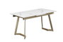 DKD Home Decor Mesa de Comedor de Cristal Extensible 140x80x76 cm