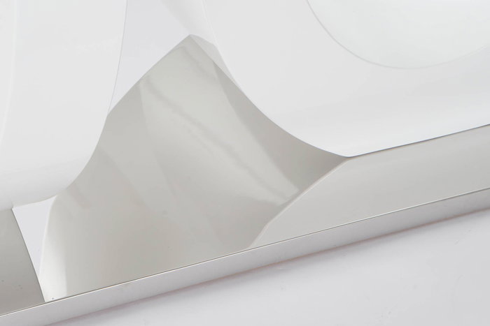 DKD Home Decor Mesa Comedor Blanco Transparente Cristal MDF 90 x 75 x 160 cm