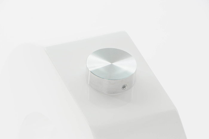 DKD Home Decor Mesa Centro Moderno Blanco Transparente Cristal y MDF 60 x 45 x 110 cm