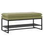 Butaca Pie de Cama DKD Home Decor Negro Verde Poliéster Hierro (80 x 36 x 35 cm)