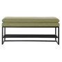 Butaca Pie de Cama DKD Home Decor Negro Verde Poliéster Hierro (80 x 36 x 35 cm)