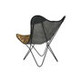 DKD Home Decor Silla de Metal y Piel Estampado Leopardo Negro