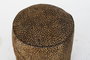 DKD Home Decor Reposapiés Colonial Leopardo Marrón Negro Piel 46 x 50 x 46 cm