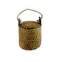 DKD Home Decor Sujetapuertas Piel y Cuerda Leopardo 19x19x19 cm