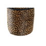 DKD Home Decor Sujetapuertas Piel y Cuerda Leopardo 19x19x19 cm