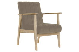 DKD Home Decor Sillon Sixties Beige Natural 68 x 81 x 63 cm