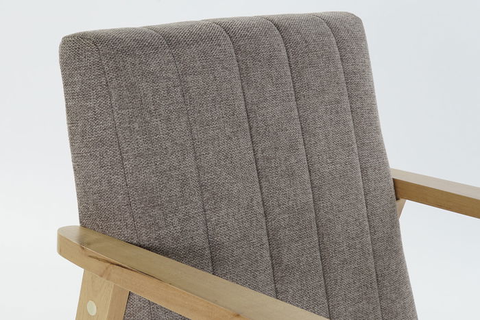 DKD Home Decor Sillon Sixties Beige Natural 68 x 81 x 63 cm