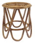 DKD Home Decor Mesita Auxiliar de Ratán 38x38x41,7 Marrón Natural