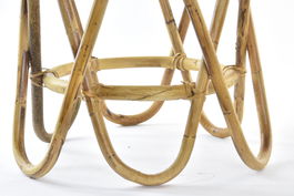 DKD Home Decor Mesita Auxiliar Tropical Handi Marron Ratan 38 x 38 x 41.7 cm