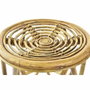 DKD Home Decor Mesita Auxiliar de Ratán 38x38x41,7 Marrón Natural