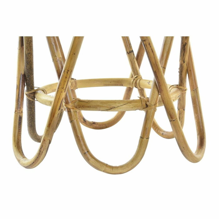 DKD Home Decor Mesita Auxiliar de Ratán 38x38x41,7 Marrón Natural