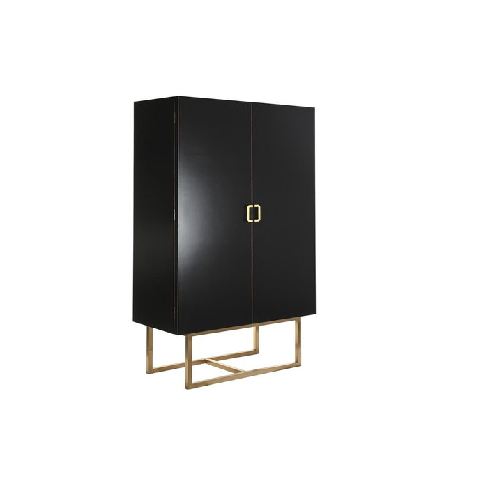 DKD Home Decor Armario Alamo Metal 110x50x180 Negro