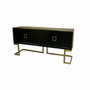 DKD Home Decor Buffet Alamo Negro de Álamo y Metal