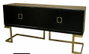 DKD Home Decor Buffet Alamo Negro de Álamo y Metal