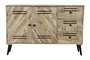 DKD Home Decor Buffet Alpino Negro 140 x 40 x 93 cm