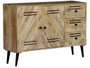 DKD Home Decor Buffet de Mango y Metal 140x40x93 Negro