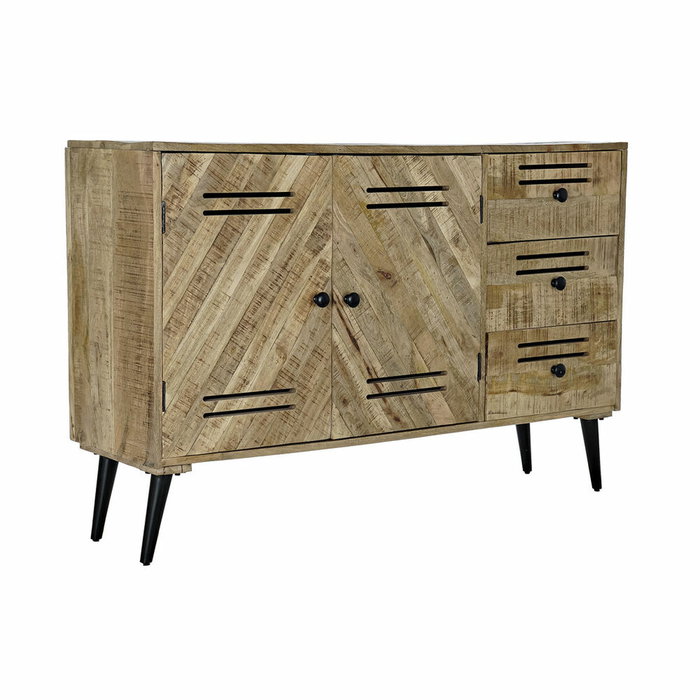 DKD Home Decor Buffet de Mango y Metal 140x40x93 Negro