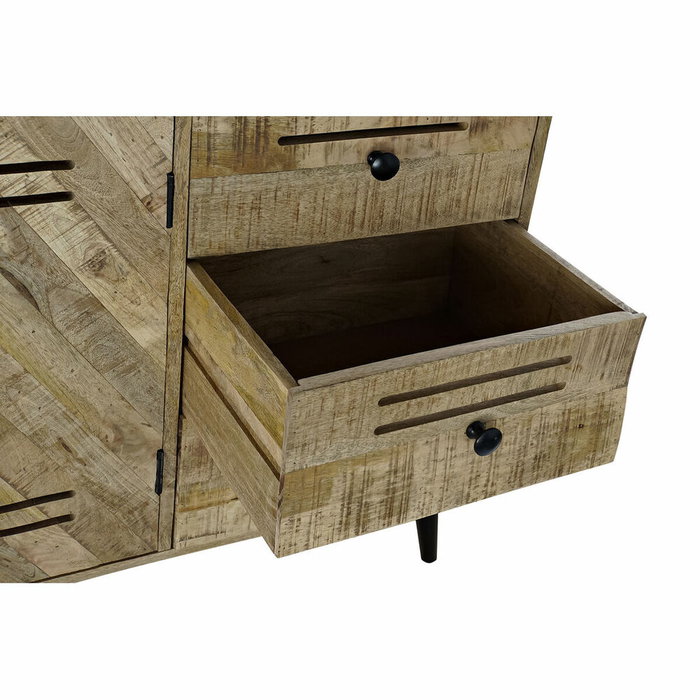 DKD Home Decor Buffet de Mango y Metal 140x40x93 Negro