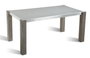DKD Home Decor Mesa de Comedor Roble y Aluminio con Cristal Gris