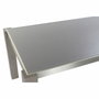 DKD Home Decor Mesa de Comedor Roble y Aluminio con Cristal Gris