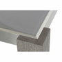 DKD Home Decor Mesa de Comedor Roble y Aluminio con Cristal Gris