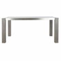 DKD Home Decor Mesa de Comedor Roble y Aluminio con Cristal Gris