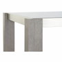 DKD Home Decor Mesa de Comedor Roble y Aluminio con Cristal Gris