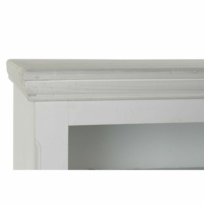 DKD Home Decor Mesa de Centro en Blanco con Cajones y Estantería