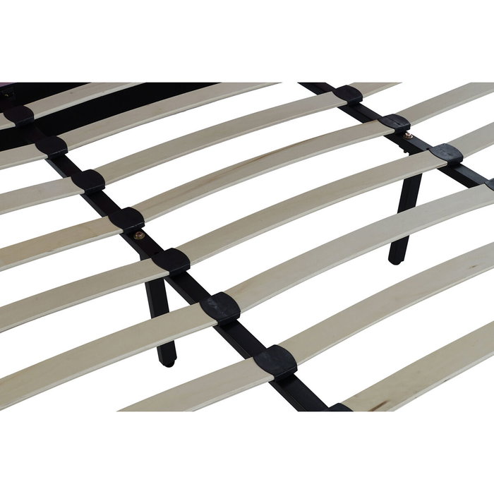 DKD Home Decor Cama Capitoné Rosa 180x200 cm