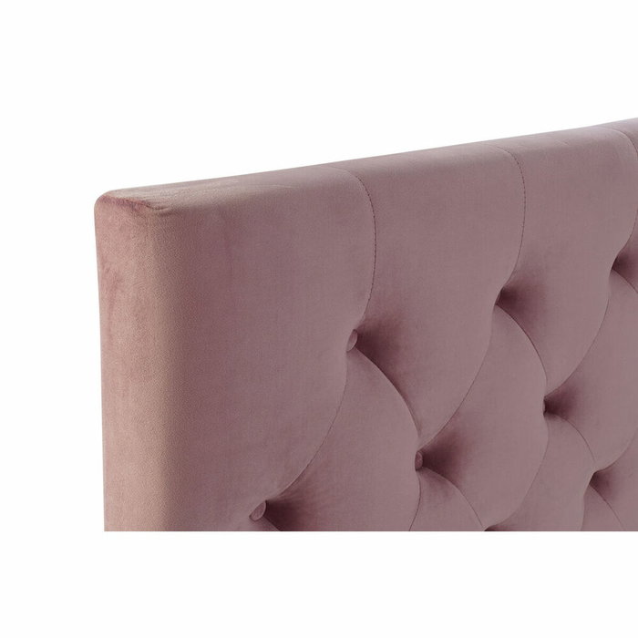 DKD Home Decor Cama Capitoné Rosa 180x200 cm
