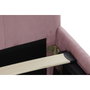 DKD Home Decor Cama Capitoné Rosa 180x200 cm