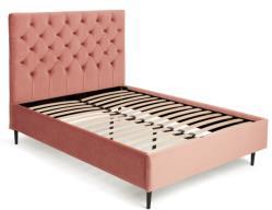 DKD Home Decor Cama Capitoné Rosa 180x200 cm
