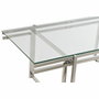 DKD Home Decor Mesa de Centro Inox Cristal Plateado 120x60x45
